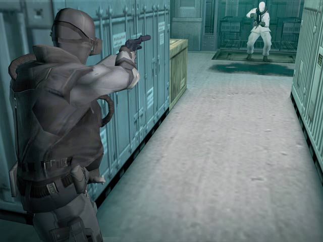 Snake aiming at a Guard